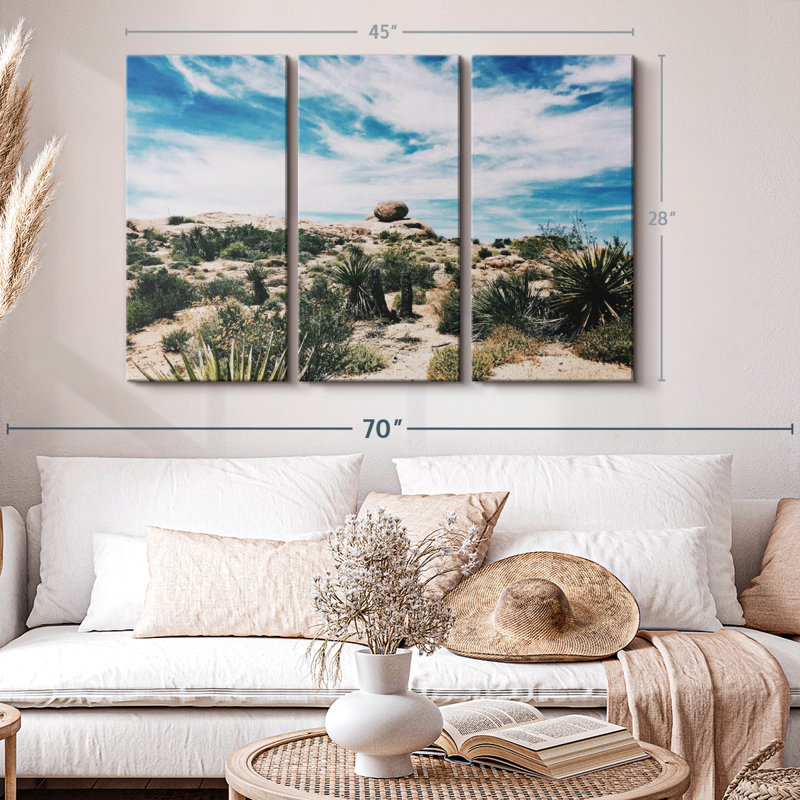 Nature «Cactus Desert Canvas Print» sur, H 45 po x l 28 po