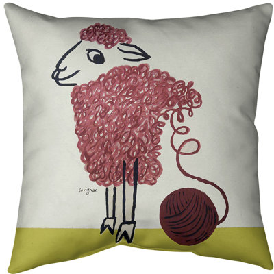 Raymond Savignac Animal Print Reversible Throw Pillow