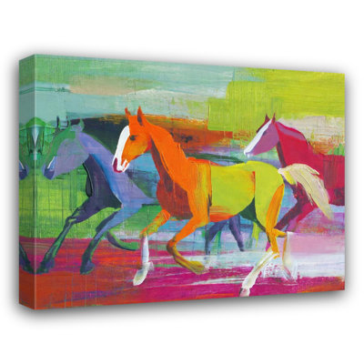 «Horses Three on Canvas» par Stephen Chambers, reproduction