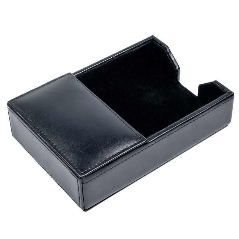 Porte-bloc-notes en cuir Gribble, Noir
