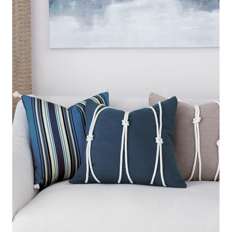 Nautical Linen Square Pillow Cover & Insert