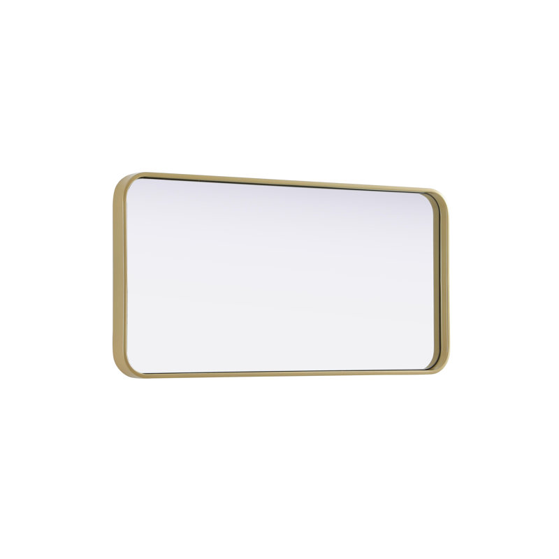 Erath Contour Metal Mirror, Brass, 36" x 18"
