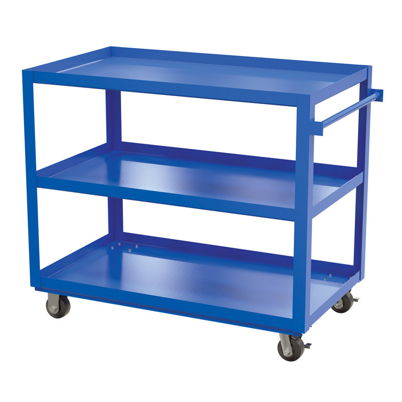 Chariot de service en acier, H 41,69 po x l 27,88 po x P 50,25 po