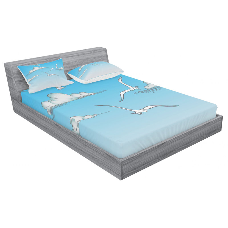 Microfiber Sheet Set, Queen Sheet Set with Fitted Sheet