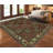 One-of-a-Kind 6'10" x 10'3" 1980s Rectangle Wool Area Rug in Brown and Green