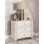 Commode de chevet en placage de bois franc et placage de frêne blanc de 34 po avec puissance intégrée Harmony