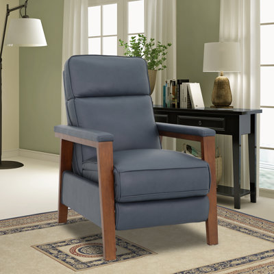 Marian 29.1" Wide Genuine Leather Manual Standard Recliner