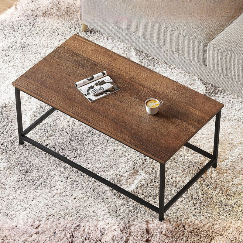 Table basse 31,5 po (noir), Couleur noyer