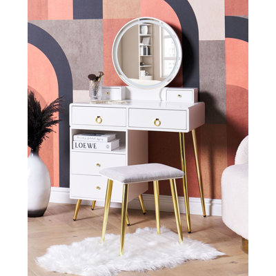 Barclee Dressing Table with Mirror