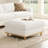 Laima 35" W Feather Blend Square Ottoman-1969114517
