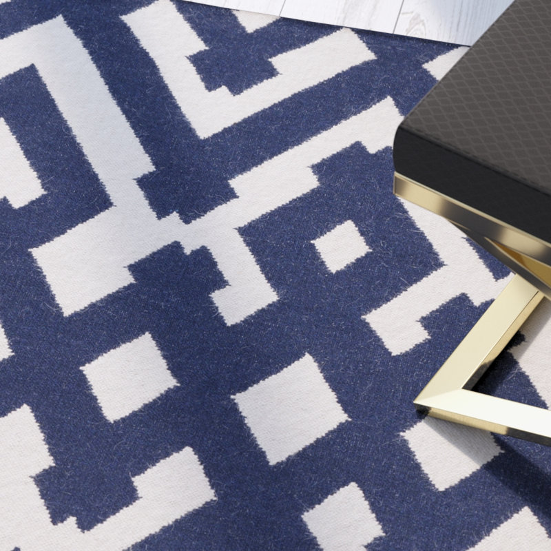 Hemel Wool Geometric Indoor Rug, Rectangle 3'3" x 5'3"