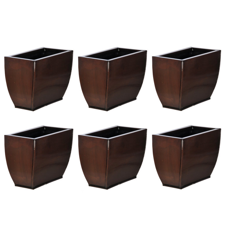 Metal Table Vase, Gloss Brown