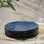 Assiette plate en grès céramique de 10,8 po Denim - Va au micro-ondes, au four et au lave-vaisselle, par Porto Brasil