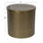 Round Hammered Metal Drum Table or Planter with Lid