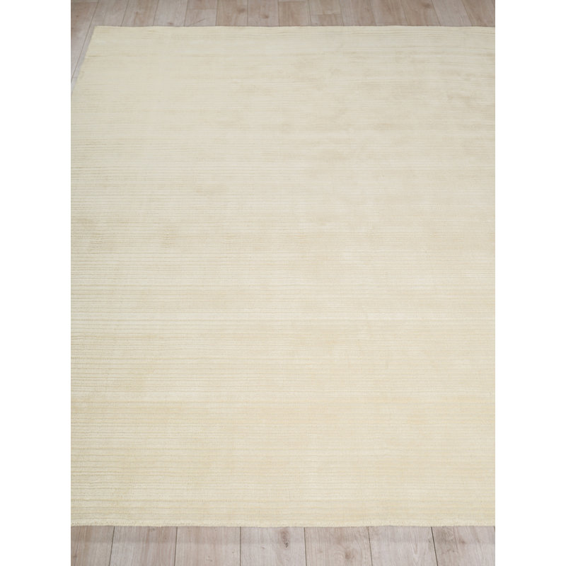 Cavallo Modern handloomed Nylon/Wool Silver Area Rug, Rectangle 12' x 15', Beige
