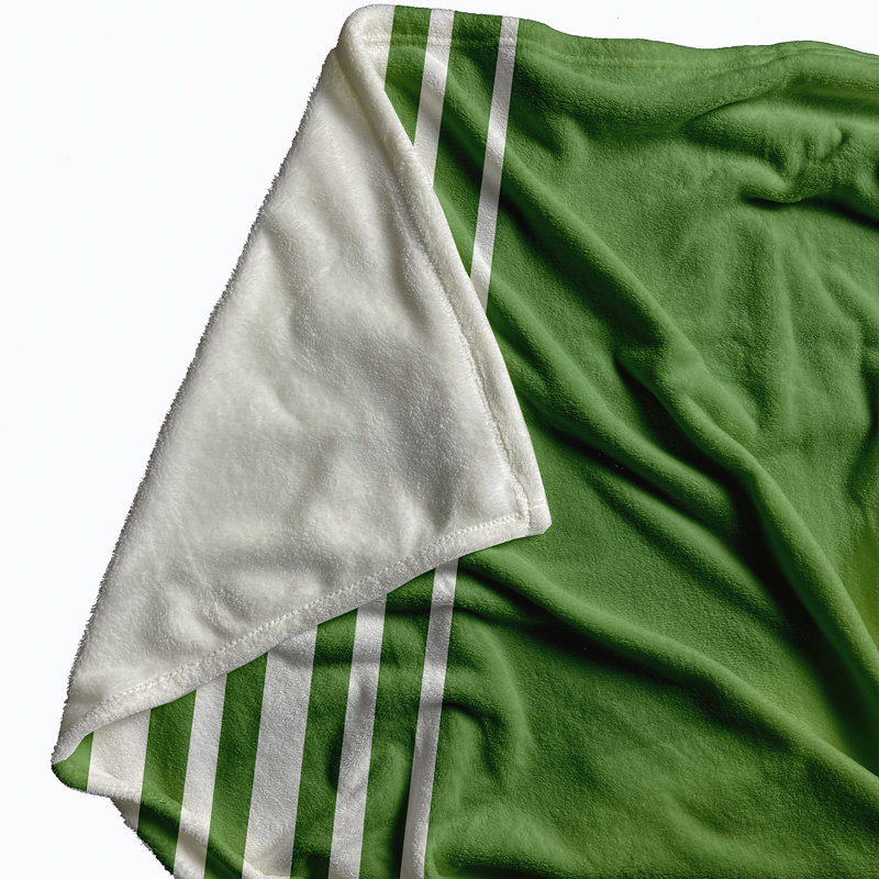 Jeté en molleton Stripe A Balance, L 30 po x L 40 po, 1.75, Vert