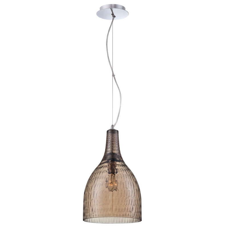 Luminaire suspendu en forme de cloche 1 lumière Altima, Transparent, Très grand