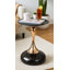 Table d'appoint à plateau rond moderne en métal avec base piédestal-1353538620