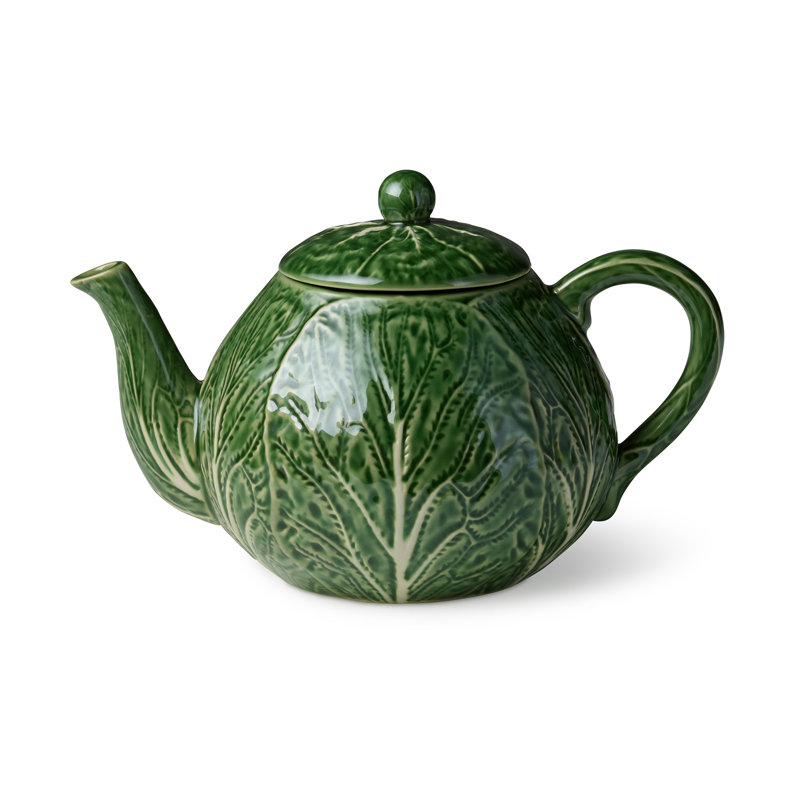 Théière Le Jardin Green Chou 3D - Théière en grès Heirloom Majolica