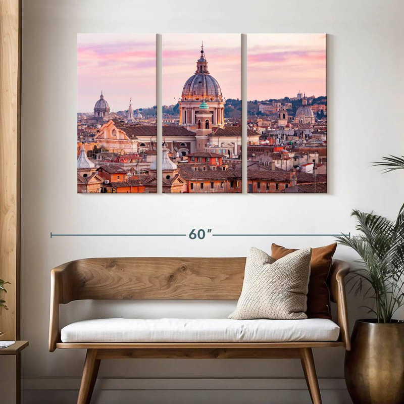 Sebbie Rome Sunset Scenery, 32" H x 50" W