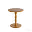Table d'appoint ronde - Plateau en panneau de fibres à densité moyenne, pieds en bois massif - Chêne clair