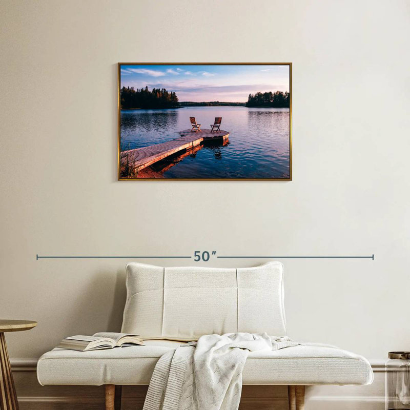 Chaises de ponton Lake, Cadre flottant doré, 31 po x 21 po