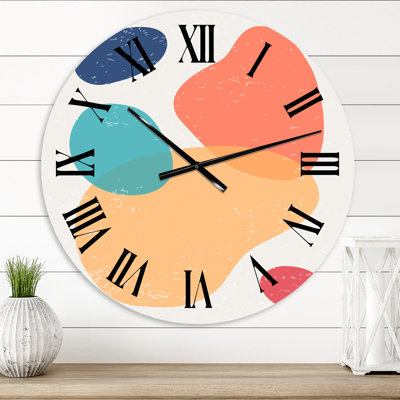 Minimal élémentaire organique et géométrique compostions XXV - horloge murale moderne