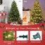 Arbre de Noël artificiel en PE / PVC pré-éclairé, branches à ouverture automatique et support en métal-937089754