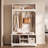 Multifunctional Entryway Hall Tree with Shoe Storage, Bench, and Coat Rack for Organized Living-129682894