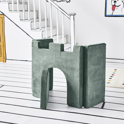 Yourigami Folding Kids and Toddler Foam Play Castle, 2 Pieces