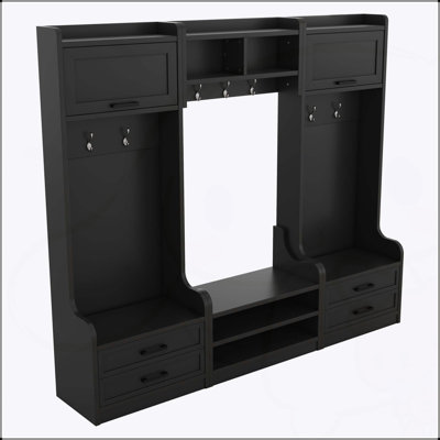 Arbre d'entrée élégant avec beaucoup de rangement et un design élégant, parfait pour organiser et décorer votre 