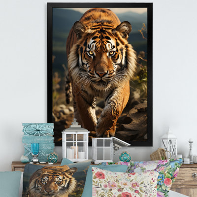 Adoine Tiger, portrait extrêmement détaillé III, reproduction d'art sur toile