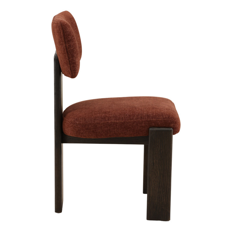 Zared Dining Chair, Rust/Dark Brown