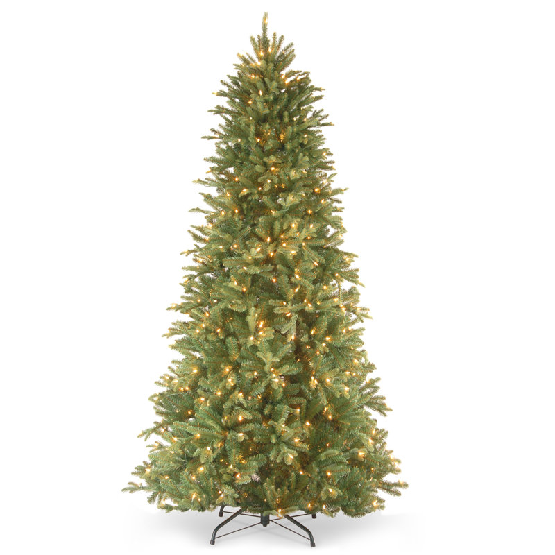 Tiffany Green Fir Artificial Christmas Tree with Clear Lights with Stand, 6.5'