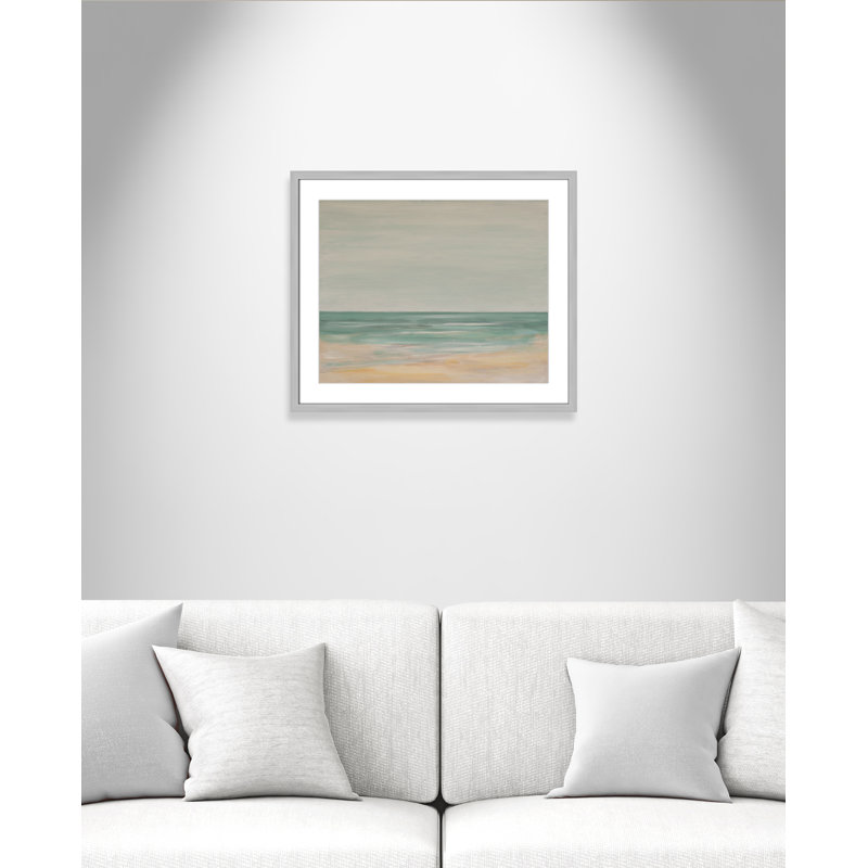 Horizon - impression de version paysage par S.H. Khân, L 25,5 po x H 21,5 po, Imprimé mat, Argenté mat