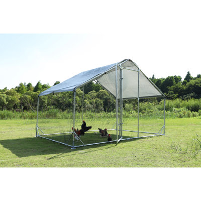 Upgrade Big Metal Chicken Coop, Three Support Steel Wire, Impregnated Plastic Net, Duck Rabbit, Birds, Construction, Hexagonal Wire Mesh, Airflow, Waterproof Cloth Cover, Small Pet Home Large Net