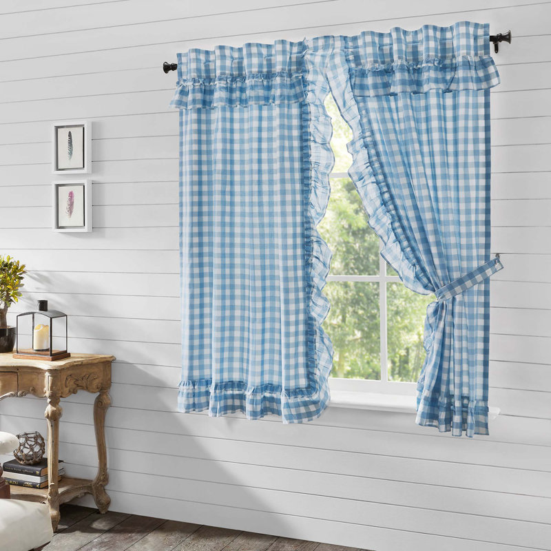Paire de rideaux obscurcissant avec passe-tringle , L 36 po x L 63 po, Bleu gris