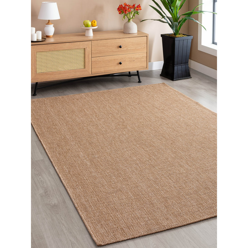 Antibacterial Jute Carpet, 23.6 x 39.4 inches | 8 mm Thickness, 1.9 lbs/sq ft | Dry Cleanable, Brown Color | Eco-Friendly, Durable, Perfect for Living Room & Bedroom Decor, Stylish & Functional Design