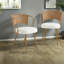 Chaises de salle à manger confortables avec coussins, style rustique en rotin et métal pour la cuisine