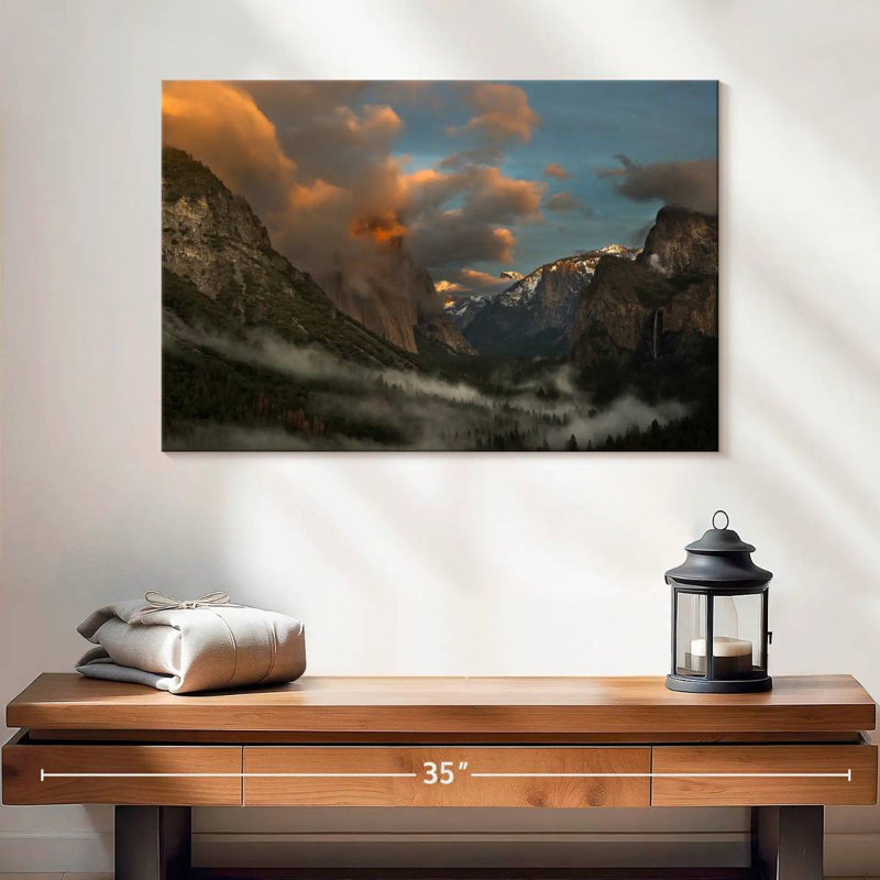 Alvord Yosemite ciel nuageux, H 16 po x l 24 po