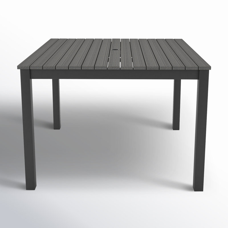 Townsend Square Plastic Top Dining Table, 41" W x 41" L x 29" H, Gray