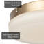 Plafonnier encastré moderne de 11 po Ebern Designs Bahoque, DEL intégrée de 25 W, diffuseur à abat-jour en verre givré, interrupteur intégré avec différentes températures de couleur (2700K-5000K), finition laiton froid-2078930048-2078930049
