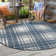 Tereon Plaid Machine Made Power Loom Polypropylene Plastic Indoor/Outdoor Area Rug in Blue/White