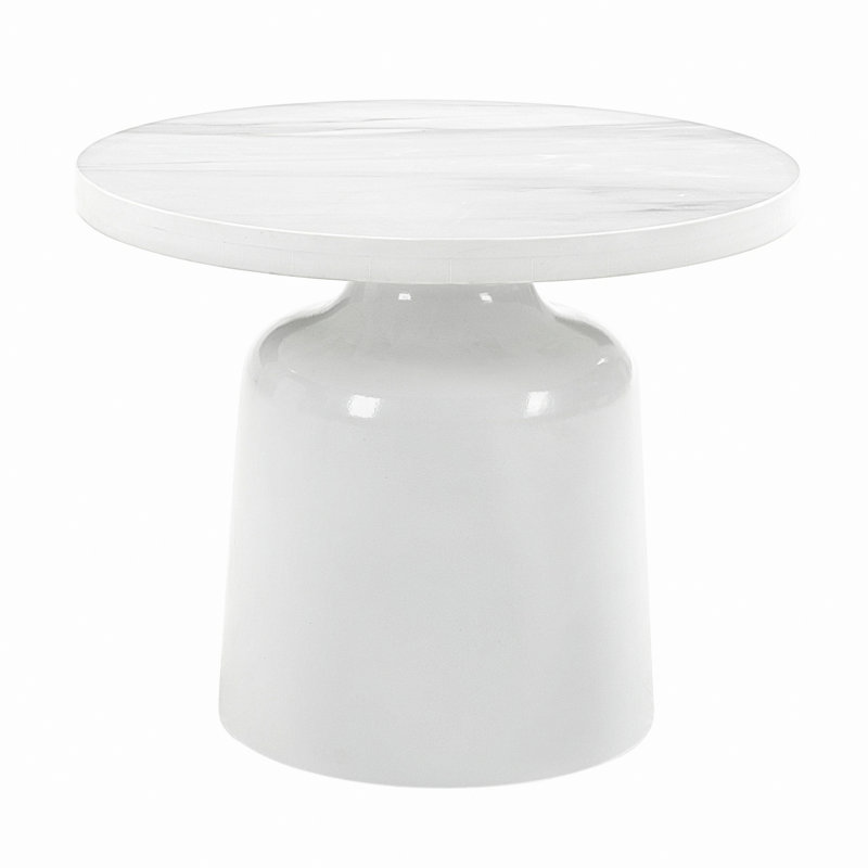 Table de bout ronde, petite table avec base piédestal