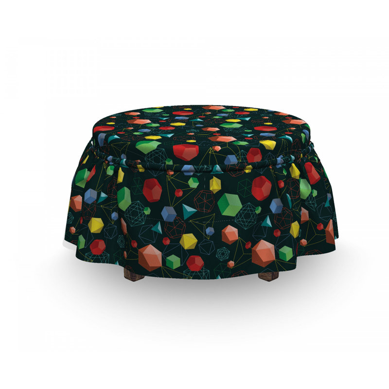 Housse pour repose-piedse 3d platonic shapes