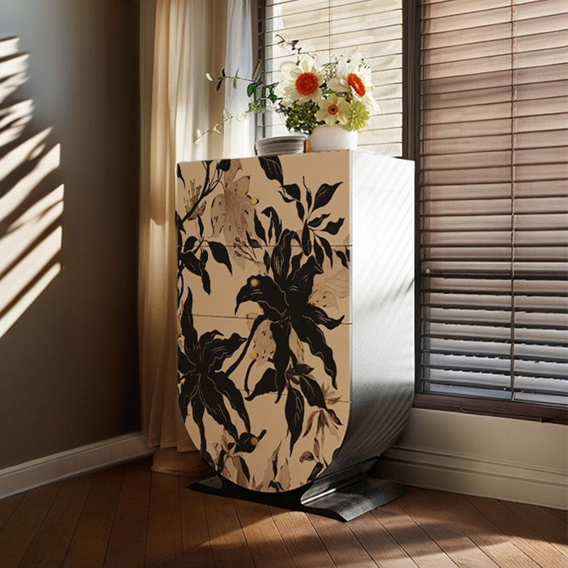 Commode moderne moderne à quatre tiroirs en bois