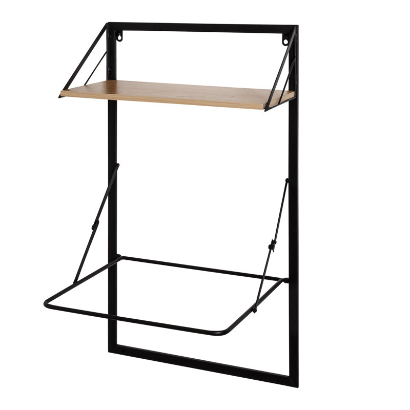 Metal Laundry Hamper, Black/Natural