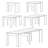 Ledian  Dining Table and Console Table Rectangular 237.7x90cm
