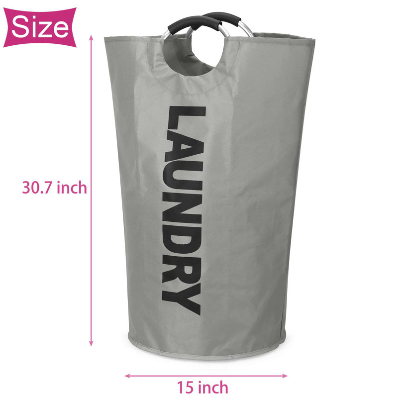 Panier à linge pliable 90L, Gris