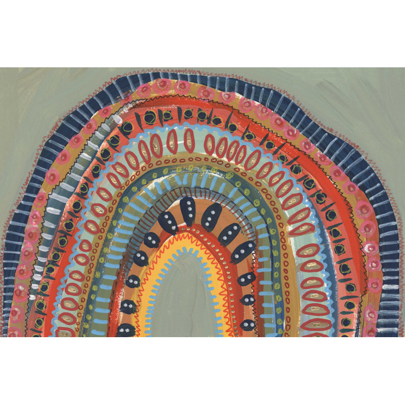 «Boho Rainbow III» par Regina Moore - peinture sur toile tendue, H 24 po x l 36 po